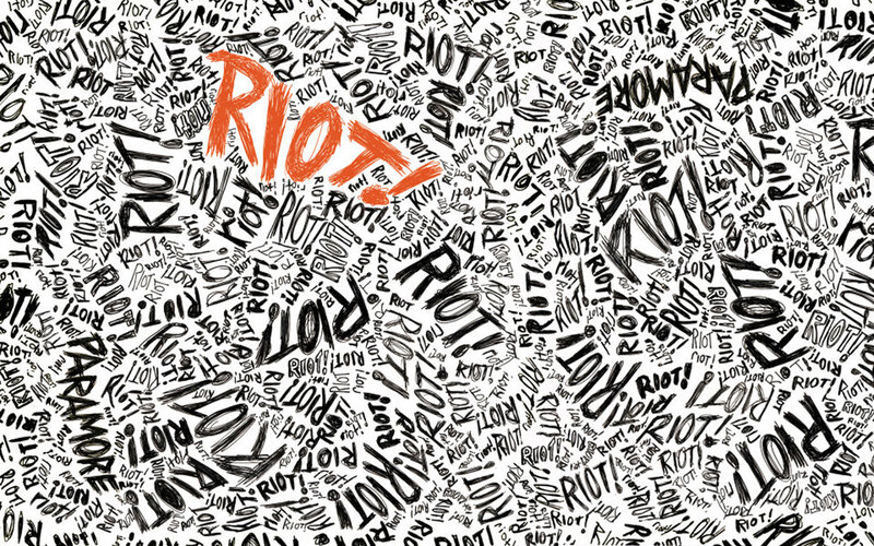 Riot text art collage