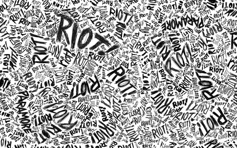 Riot text pattern artwork