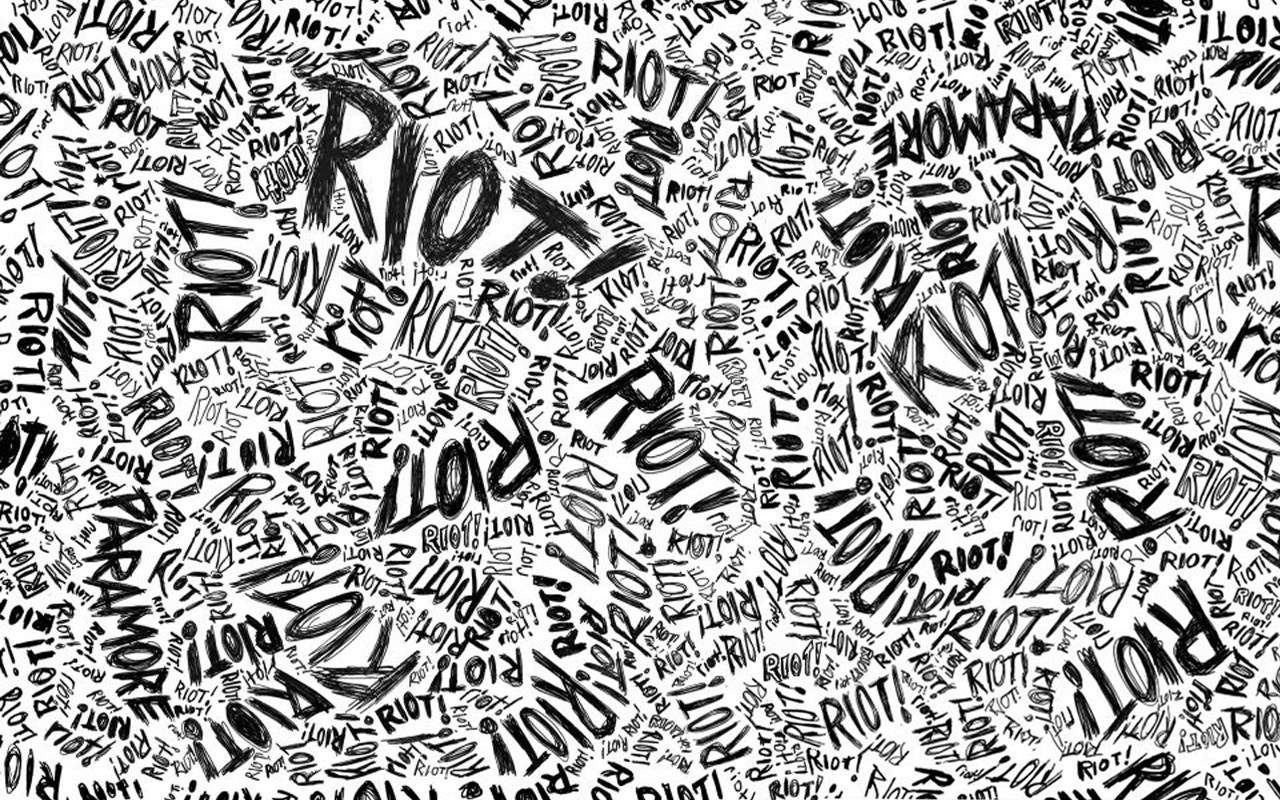 Riot text pattern artwork