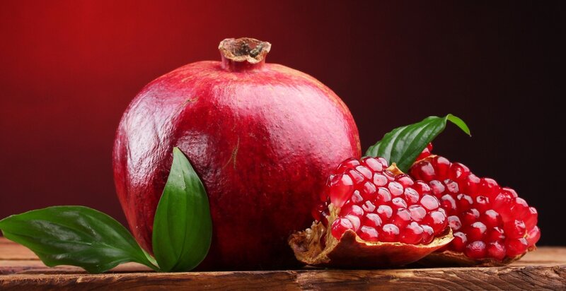 Ripe pomegranate with seeds