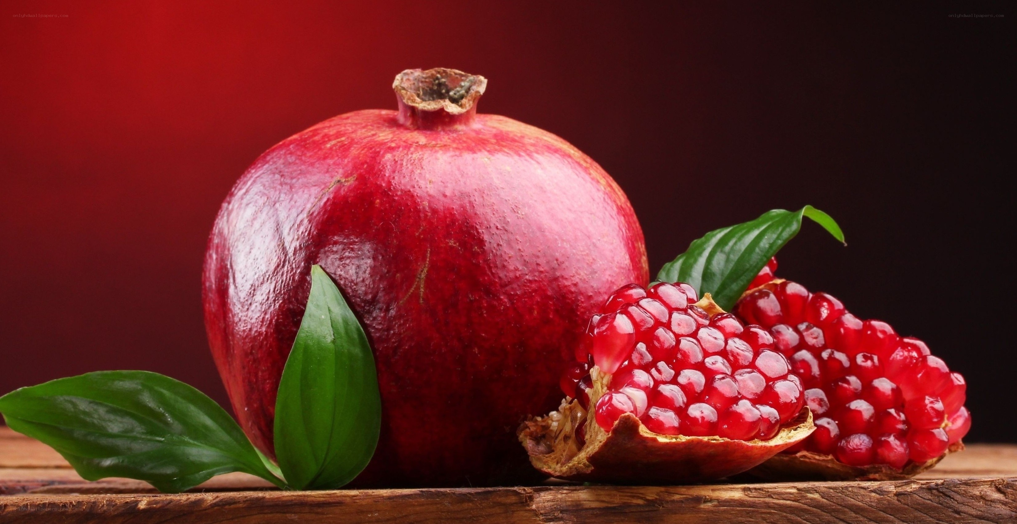 Ripe pomegranate with seeds