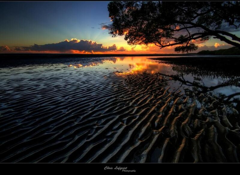 Rippled Sand at Sunset — Orange, Dramatic