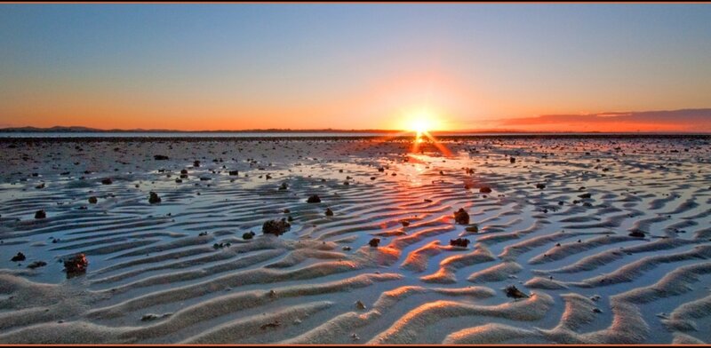 Rippled Sand at Sunset — Orange