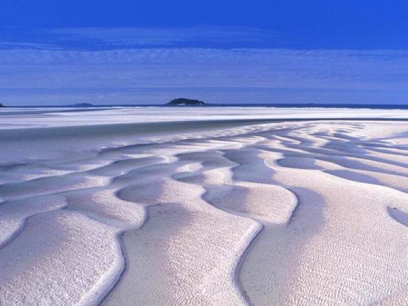 Rippled Sand Beach — Blue, Serene, Afternoon