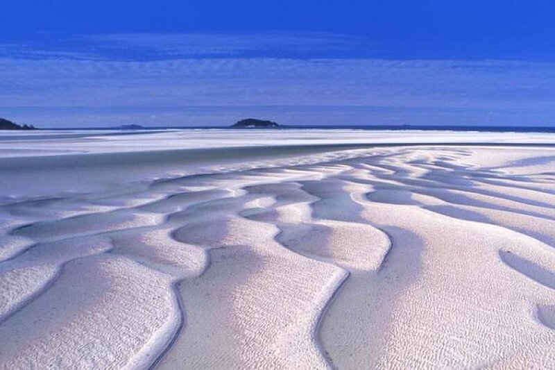 Rippled Sand Beach — Blue, Serene