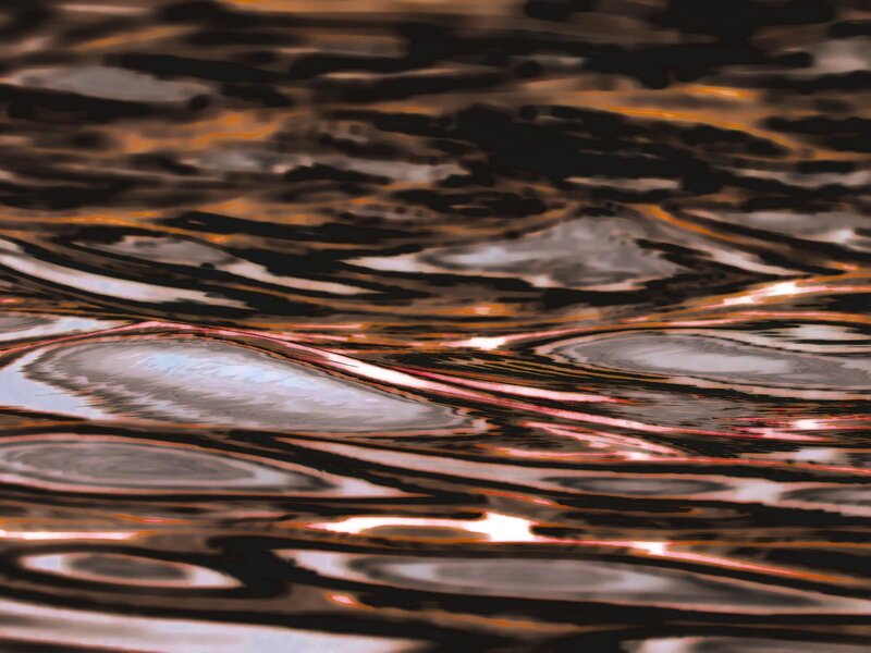 Rippled Water Surface — Black, Calm, Sunset