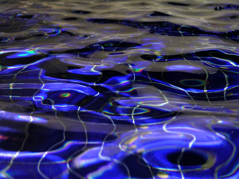 Rippled Water Surface — Blue, Calm, Photograph, Light Reflections