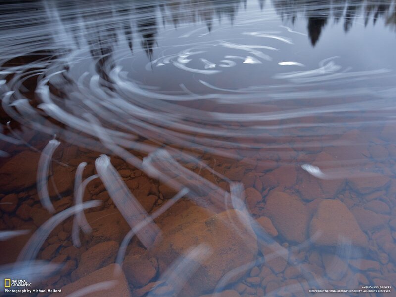 Ripples on a clear river