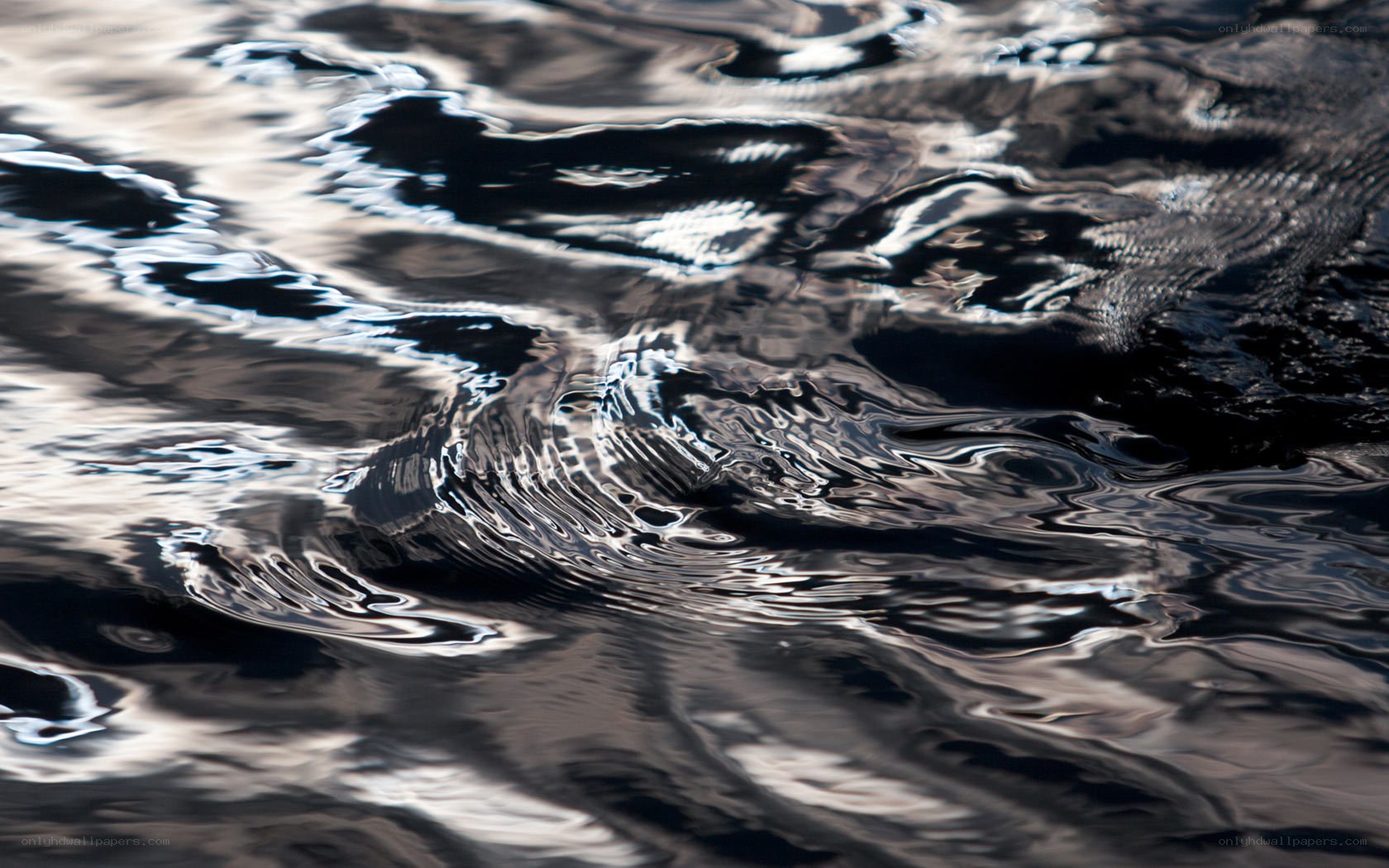 Ripples on dark water surface