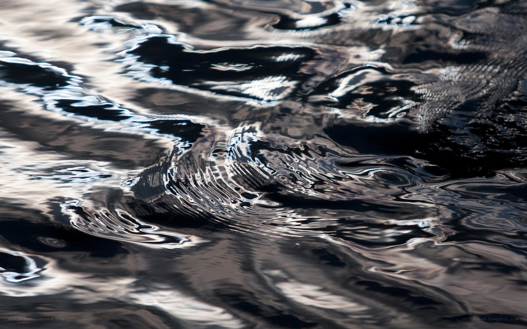 Ripples on dark water surface