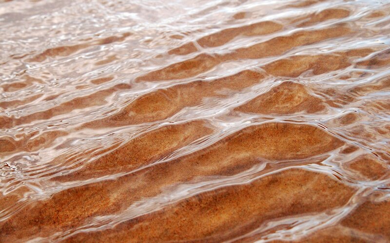 Ripples on sandy beach