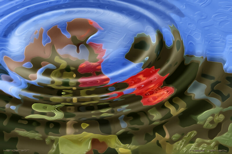 Ripples Reflecting Roses