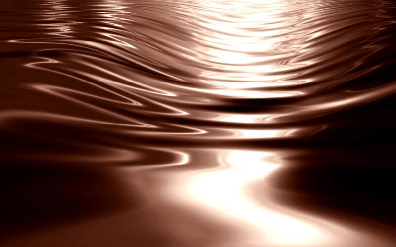 rippling chocolate surface