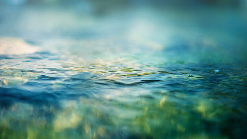 Rippling Water Surface — Blue, Calm, Photograph, Ripples, Light Reflection