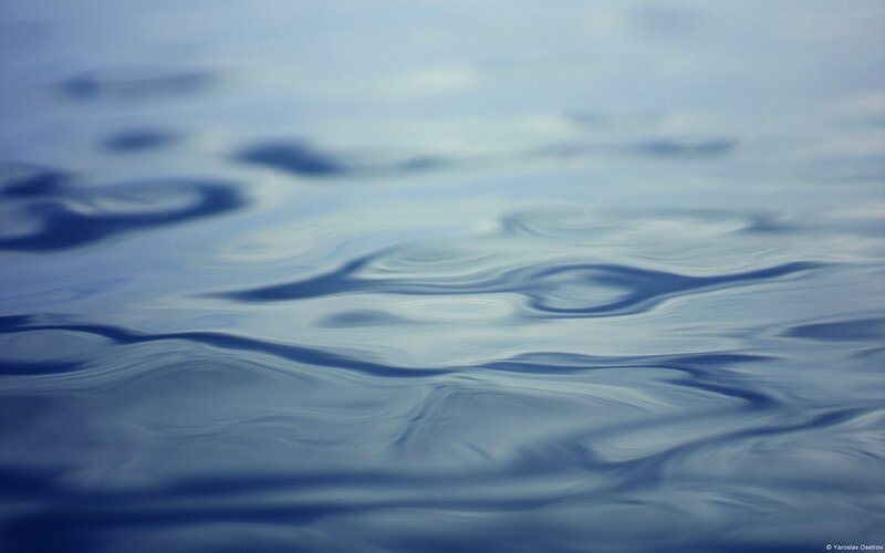 Rippling Water Surface — Blue, Calm, Photograph, Ripples