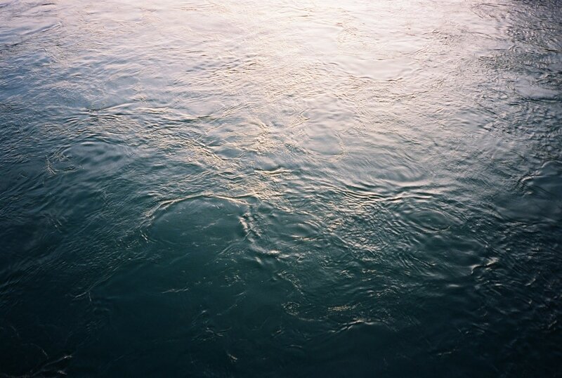 Rippling Water Surface — Blue, Calm, Sunset, Photograph