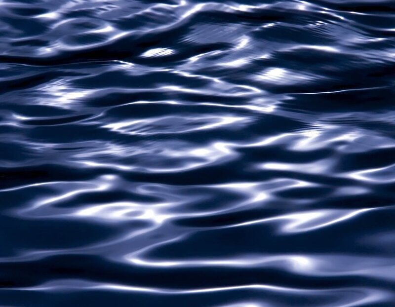 Rippling Water Surface — Blue, Calm