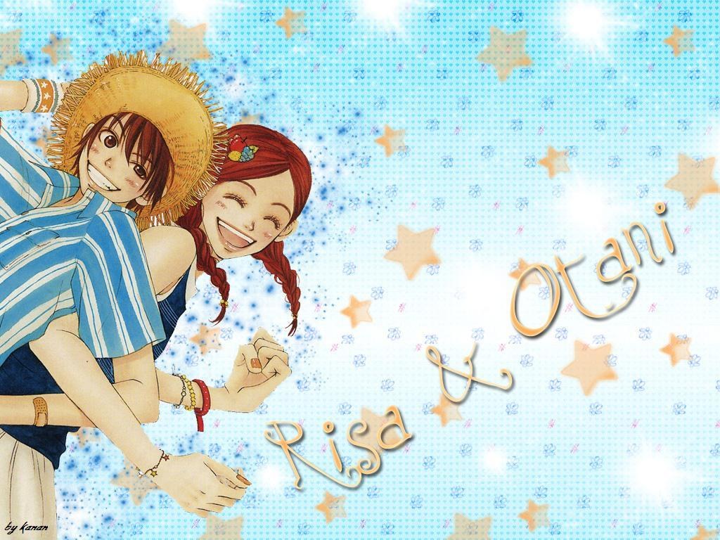 Risa and Otani anime art