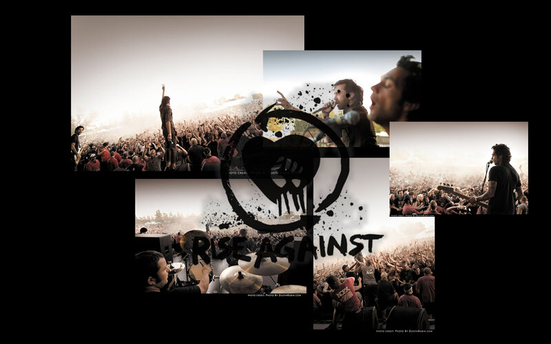 Rise Against concert collage