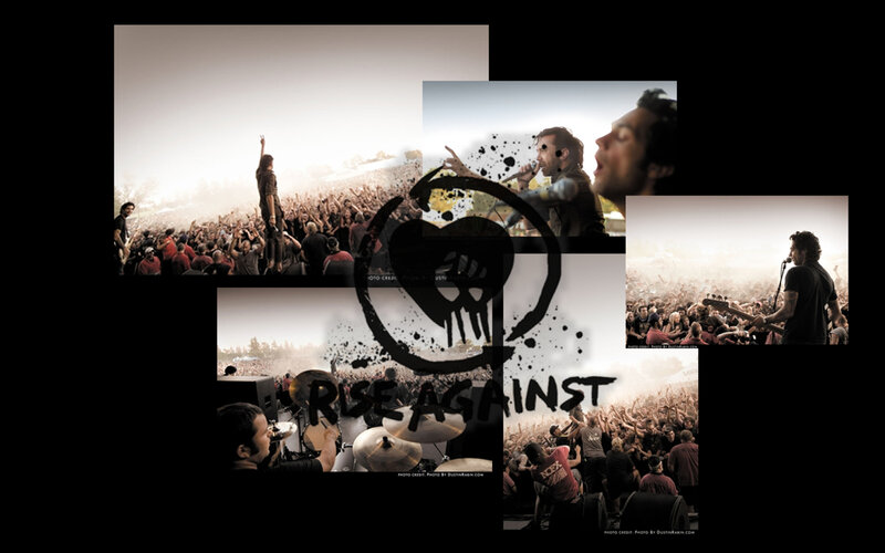 Rise Against concert collage