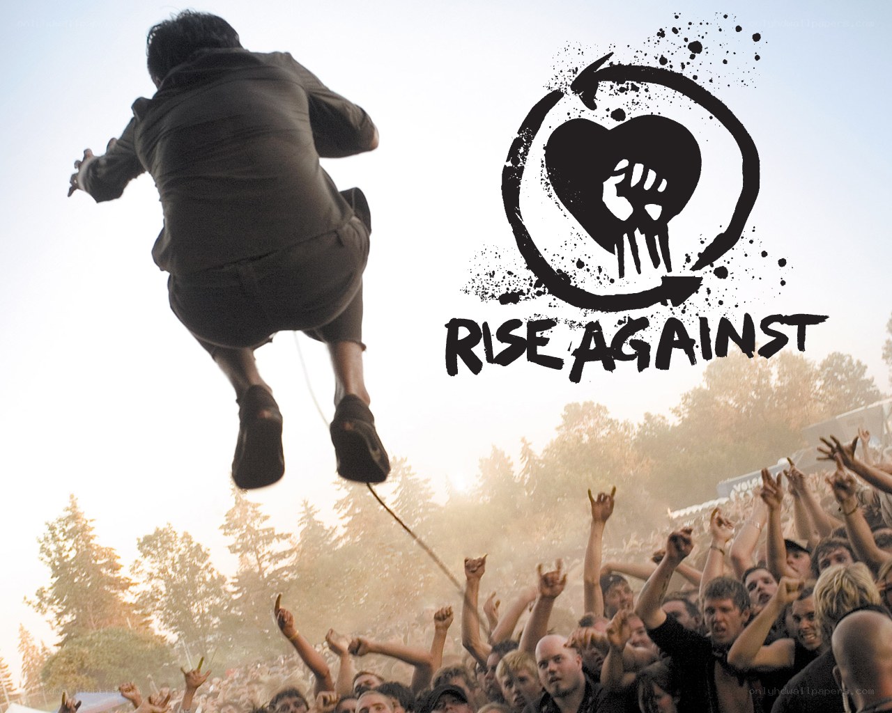 Rise Against concert crowd