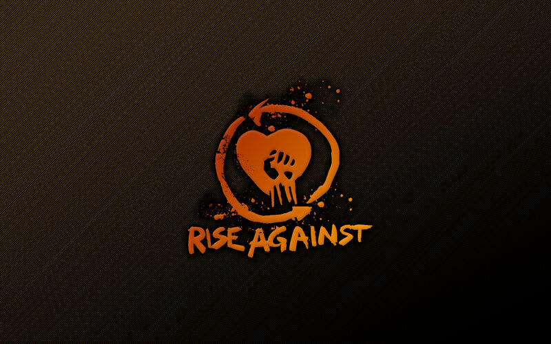 Rise Against logo on dark background