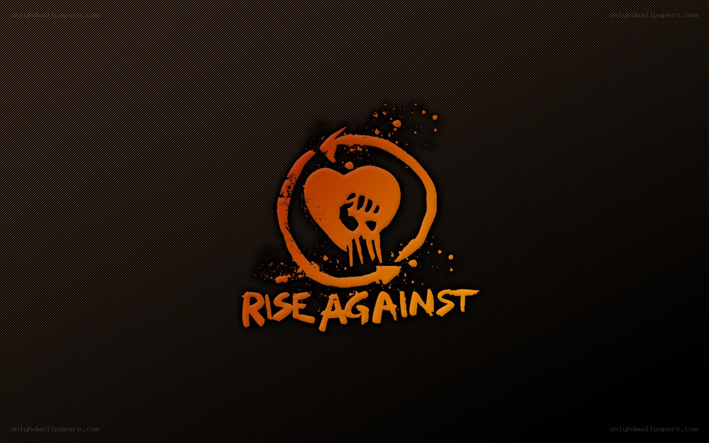 Rise Against logo on dark background