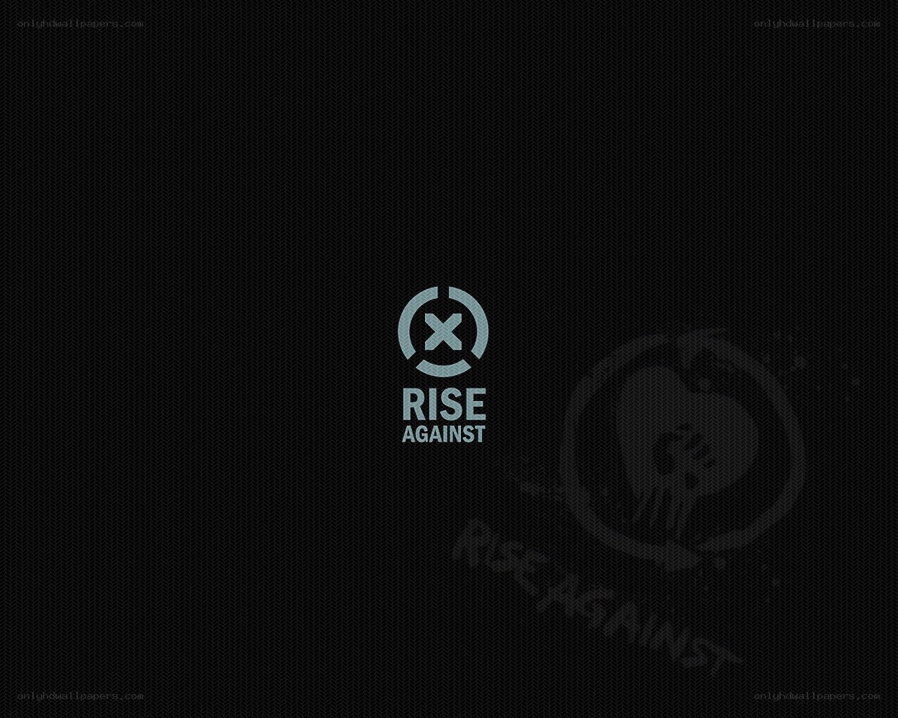 Rise Against logo on dark background