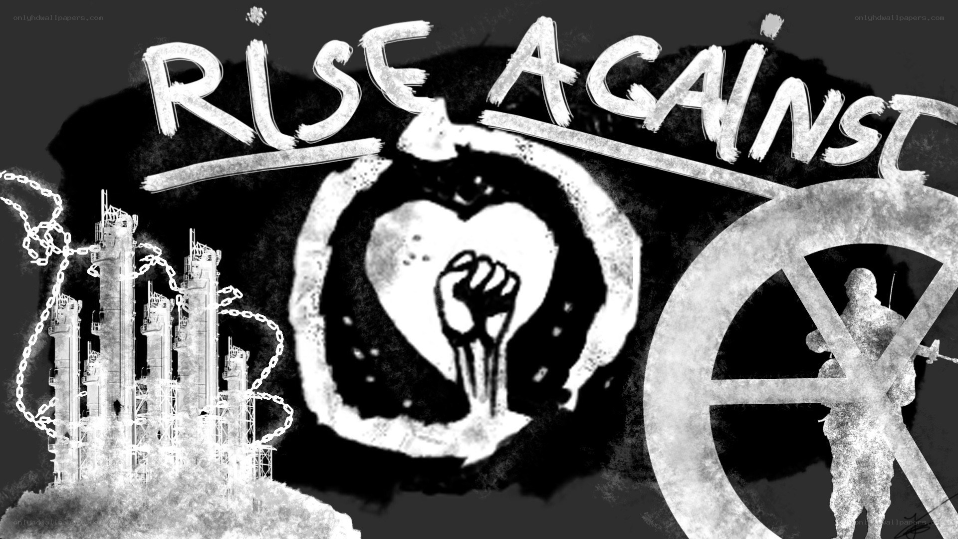 Rise Against protest art