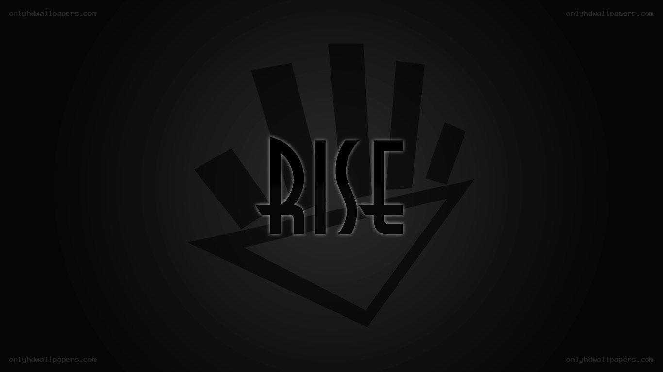 RISE logo on dark background