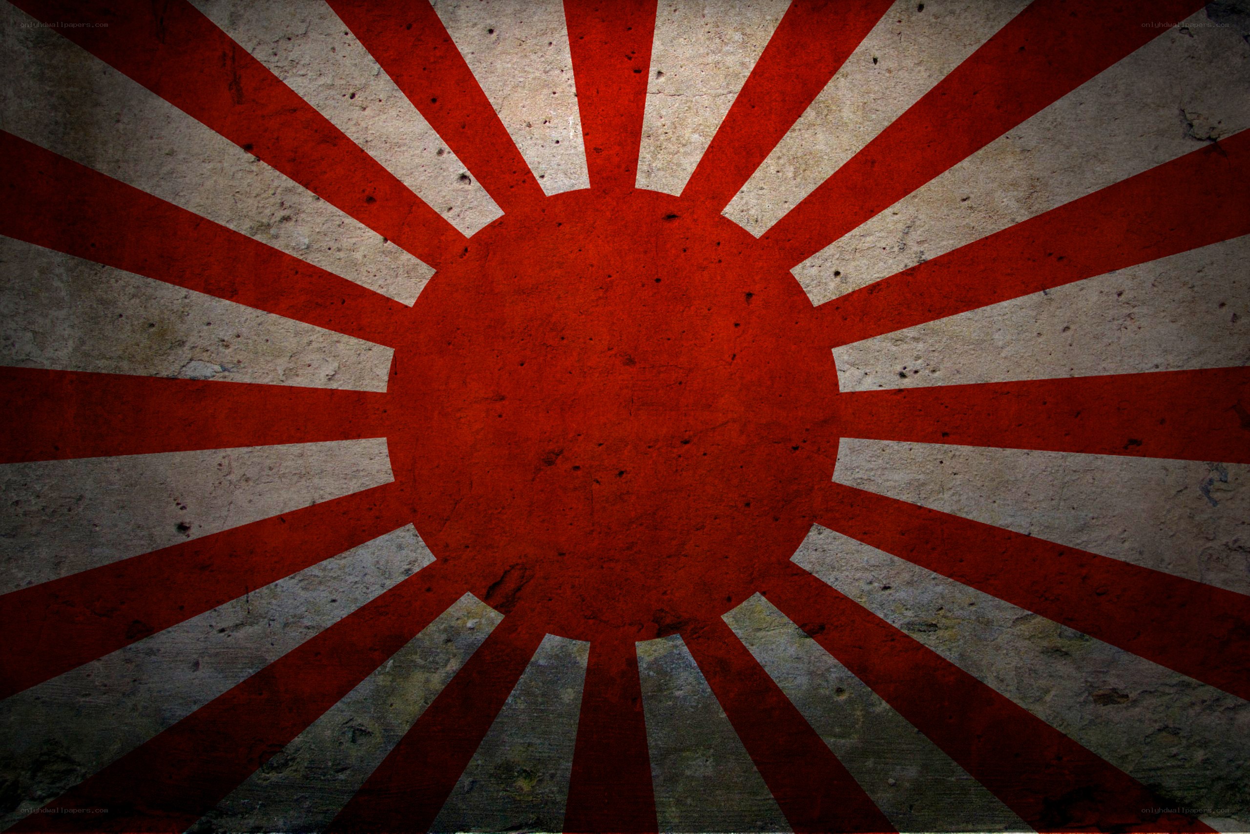 Rising Sun Flag on textured wall