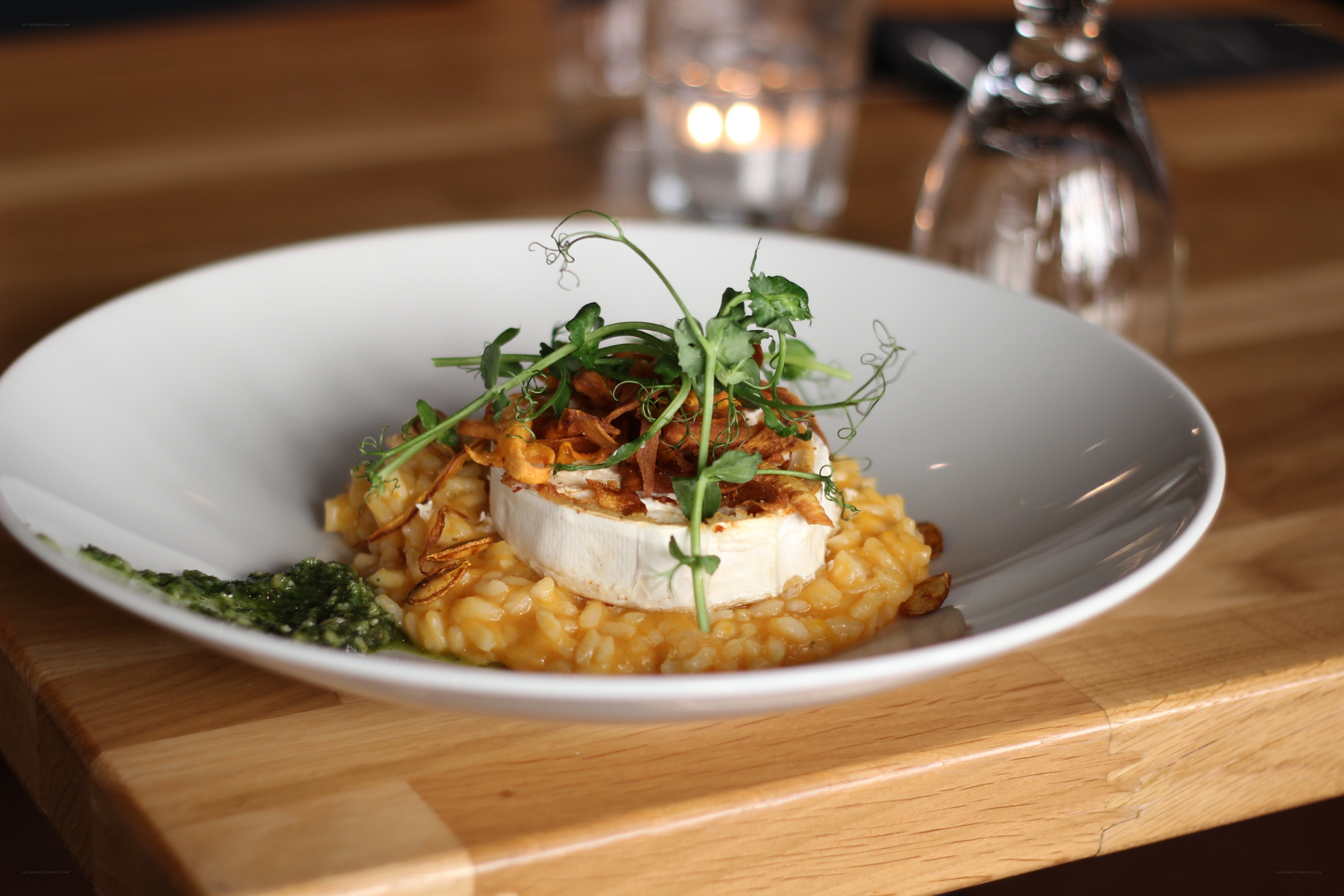 risotto with baked brie