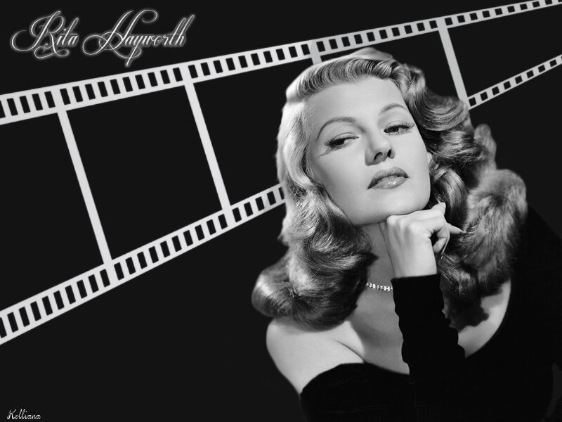 Rita Hayworth Portrait — Black
