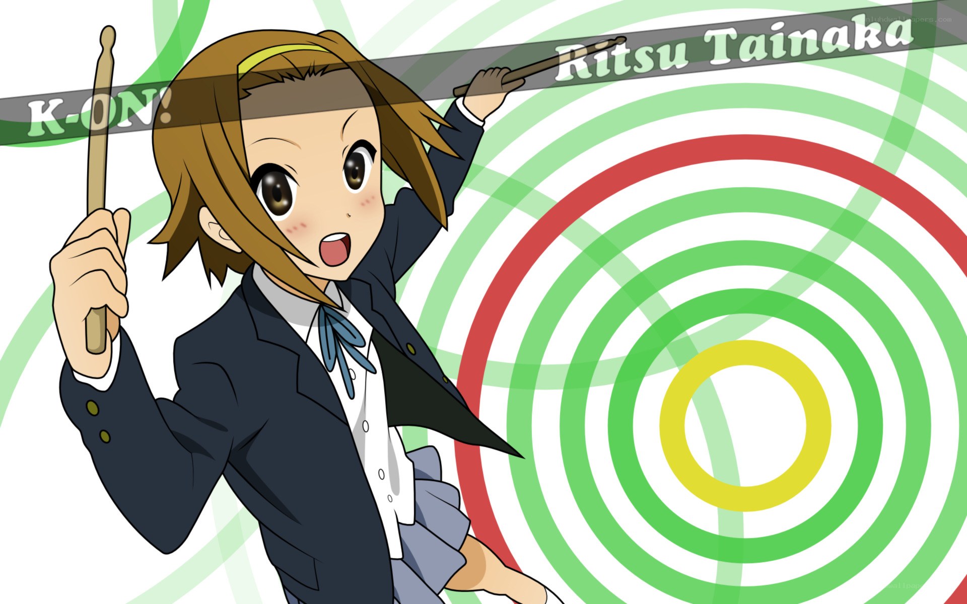 Ritsu Tainaka with drumsticks