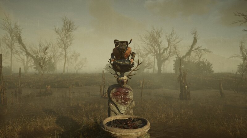 Ritual Statue in Wasteland