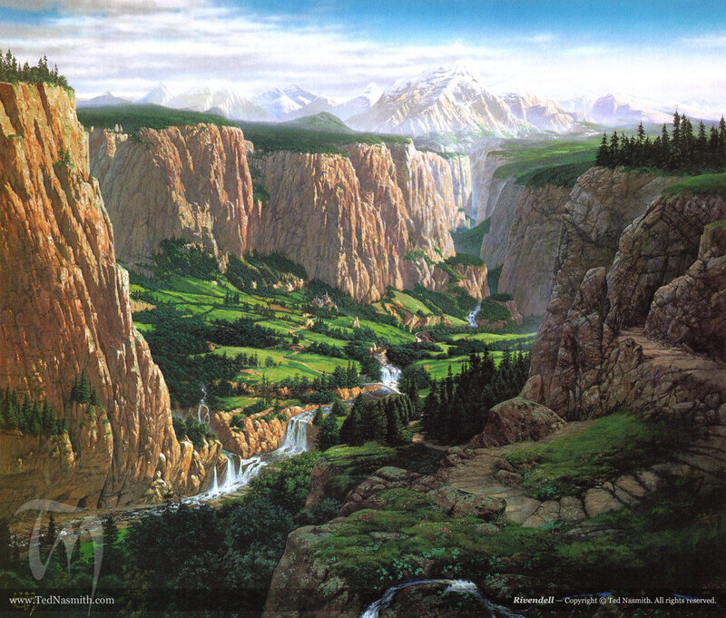 Rivendell landscape painting