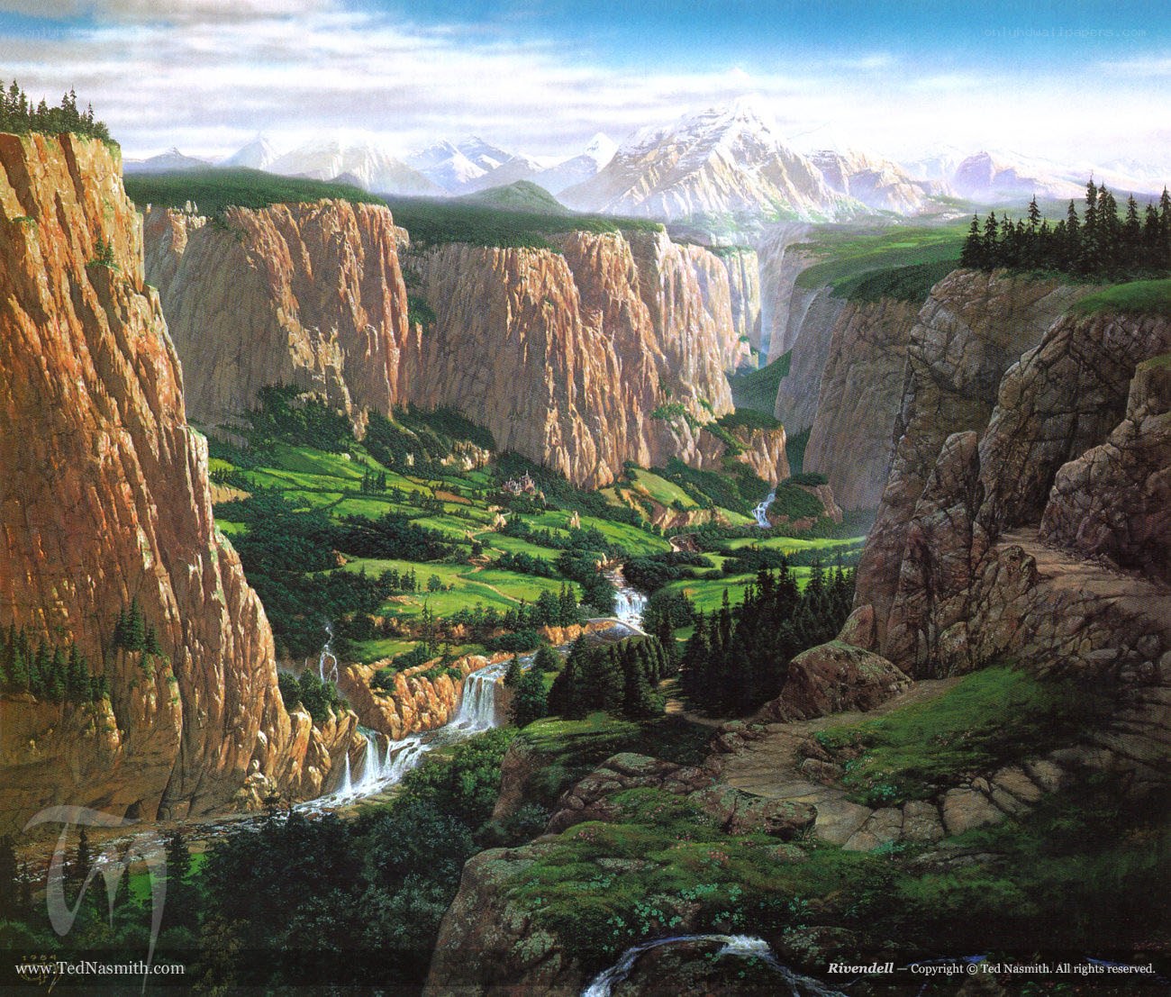 Rivendell landscape painting