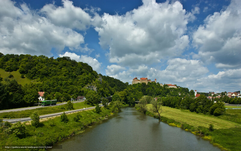 River and castle landscape