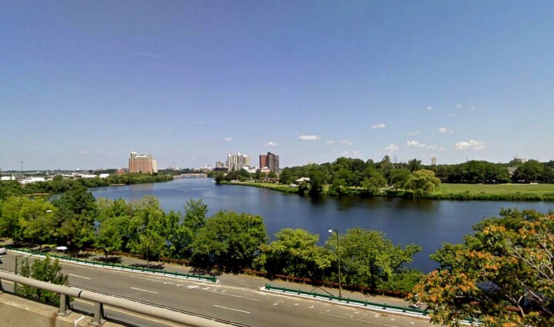 River and City Skyline