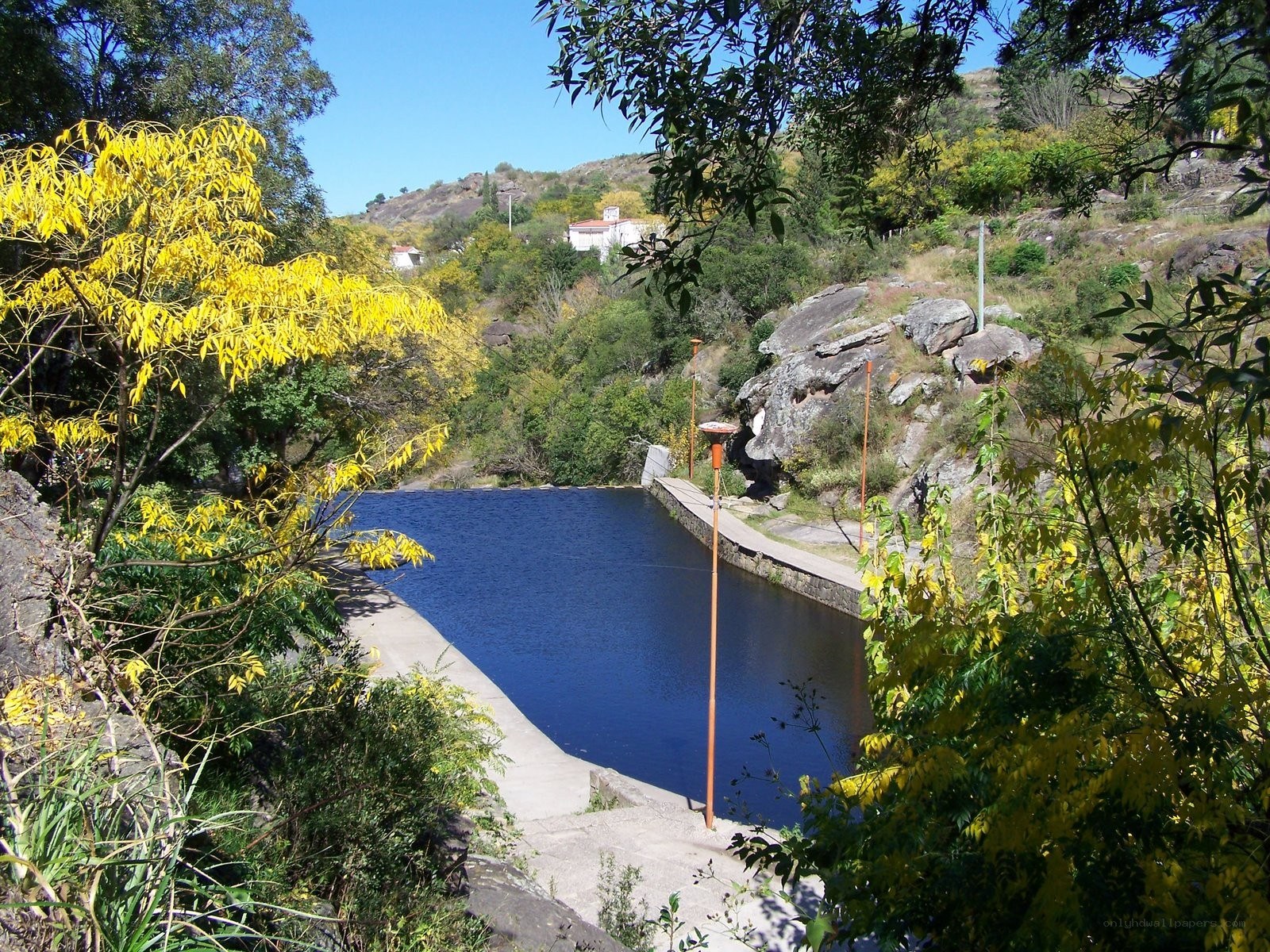 River and dam in a valley
