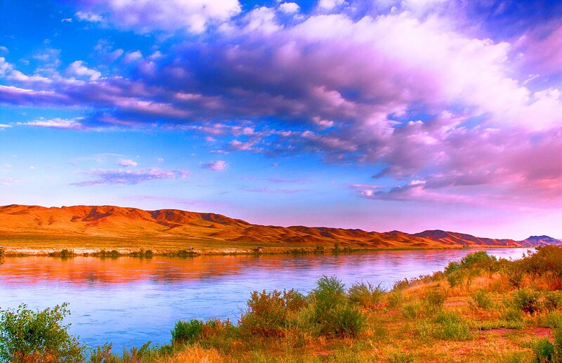 River and Hills Landscape