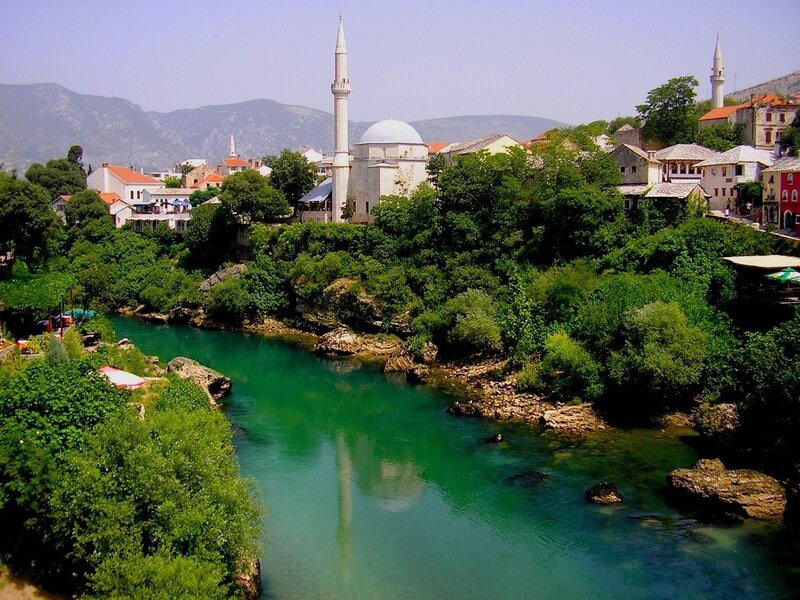 River and mosque in Mostar