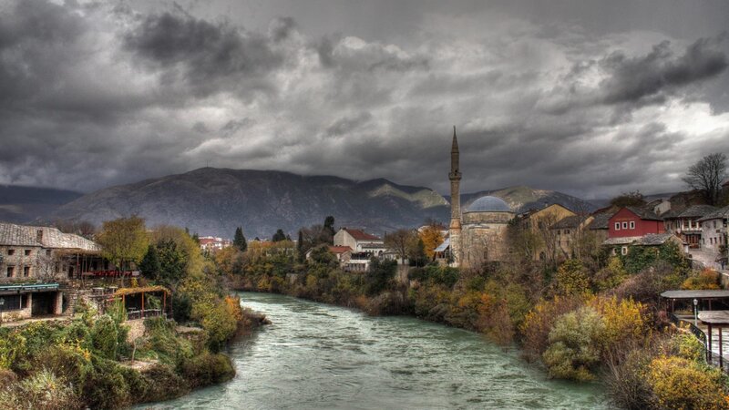 River and Mosque