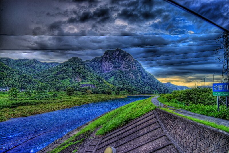 River and mountain landscape