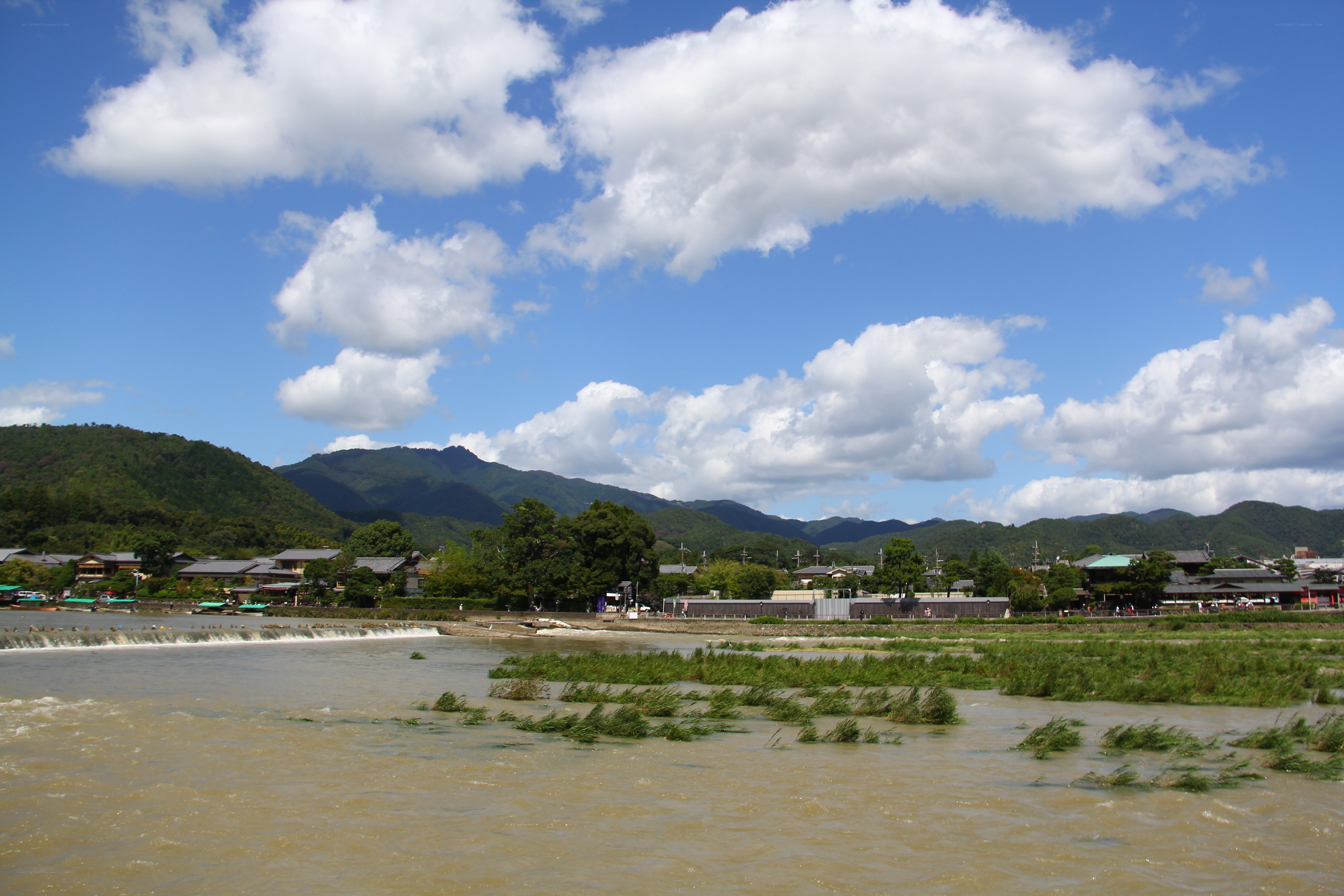 River and mountains in Japan