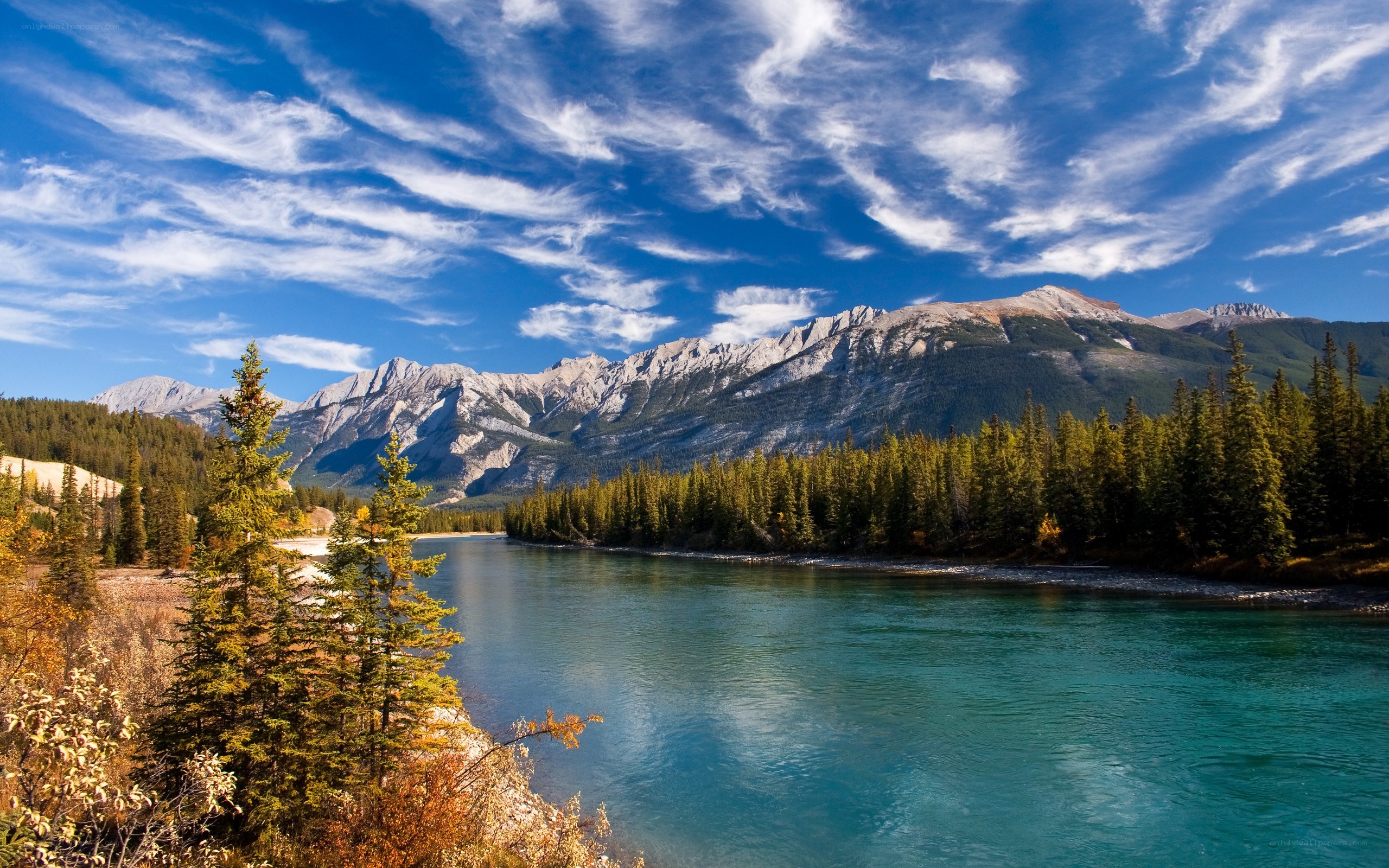 River and mountains landscape