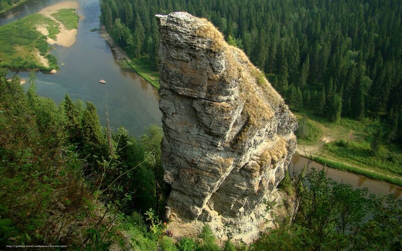 River and rock formation