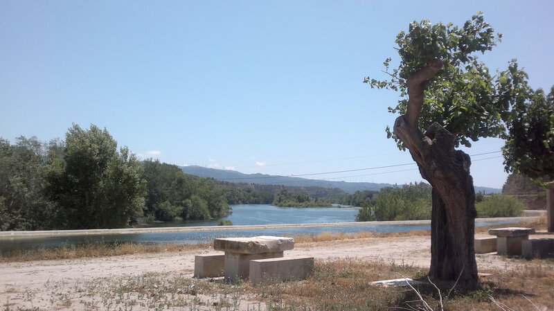 River and Stone Benches