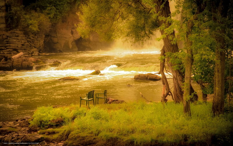 River and waterfall scenery