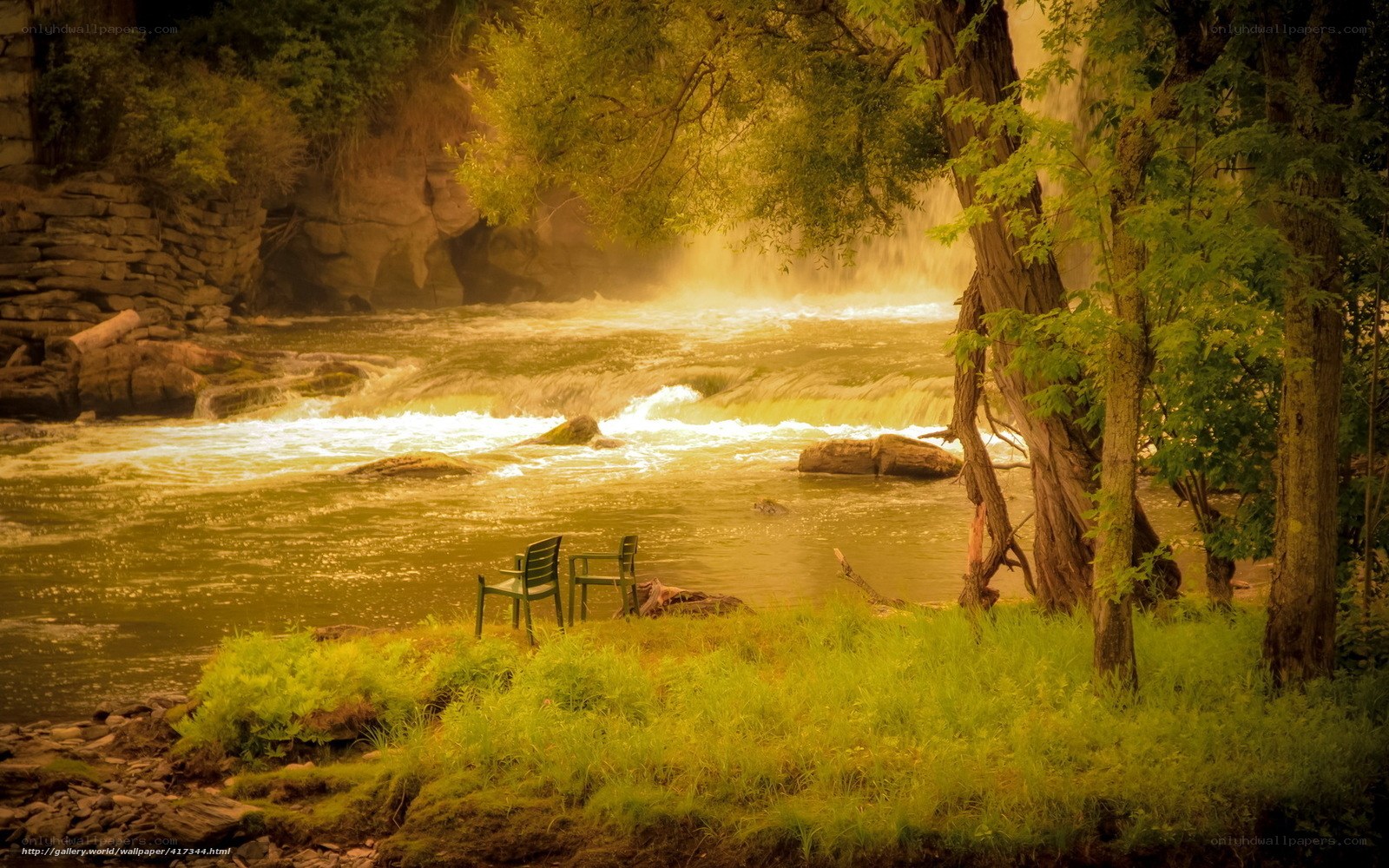 River and waterfall scenery